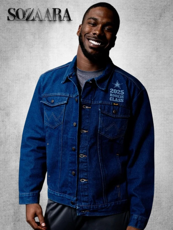 NFL Dallas Cowboys 2025 Rookie Class Denim Jacket Blue
