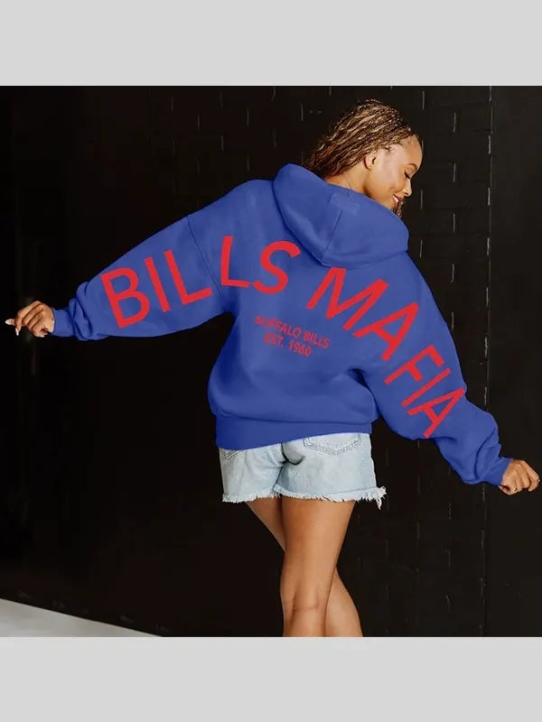 Never Stop Buffalo Bills Hoodie Blue