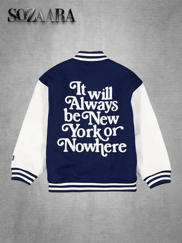 New York or Nowhere Navy Youth Jacket