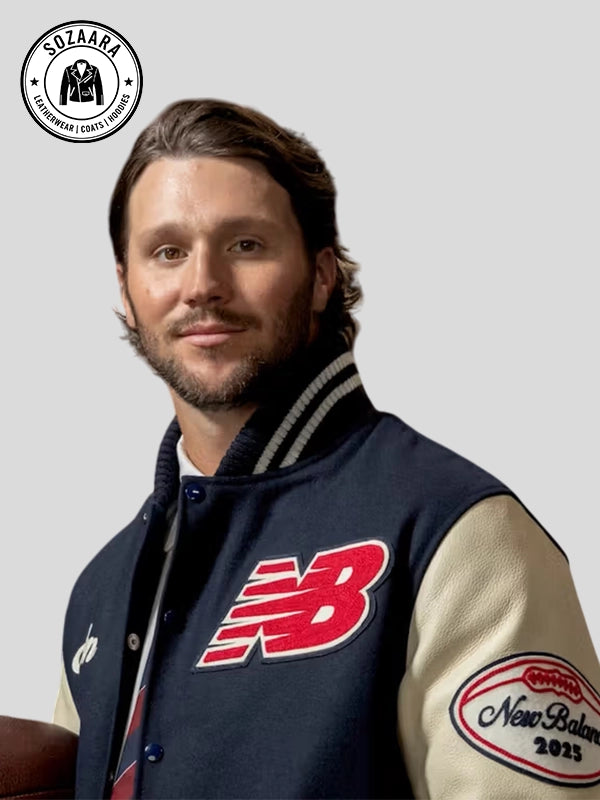 New Balance Signing Josh Allen Varsity Jacket Blue