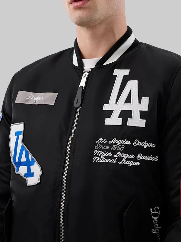 New Era x Alpha Industries LA Dodgers MA-1 Black Bomber Jacket