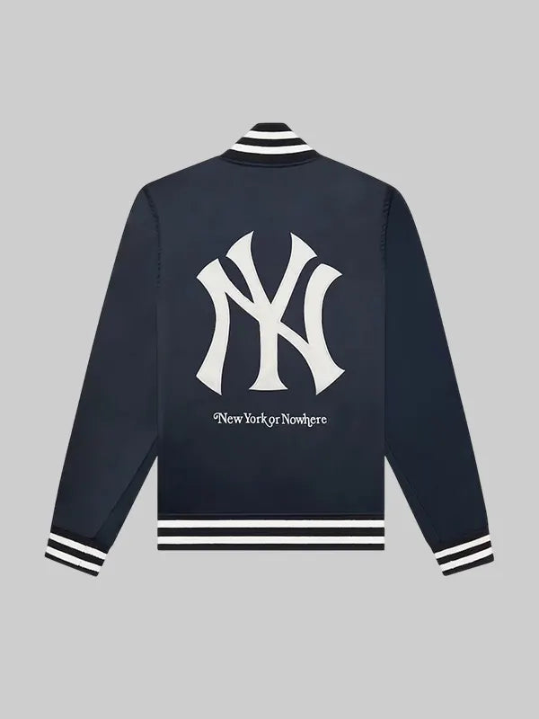 New York Or Nowhere x New Era NY Yankees Navy Satin Bomber Jacket
