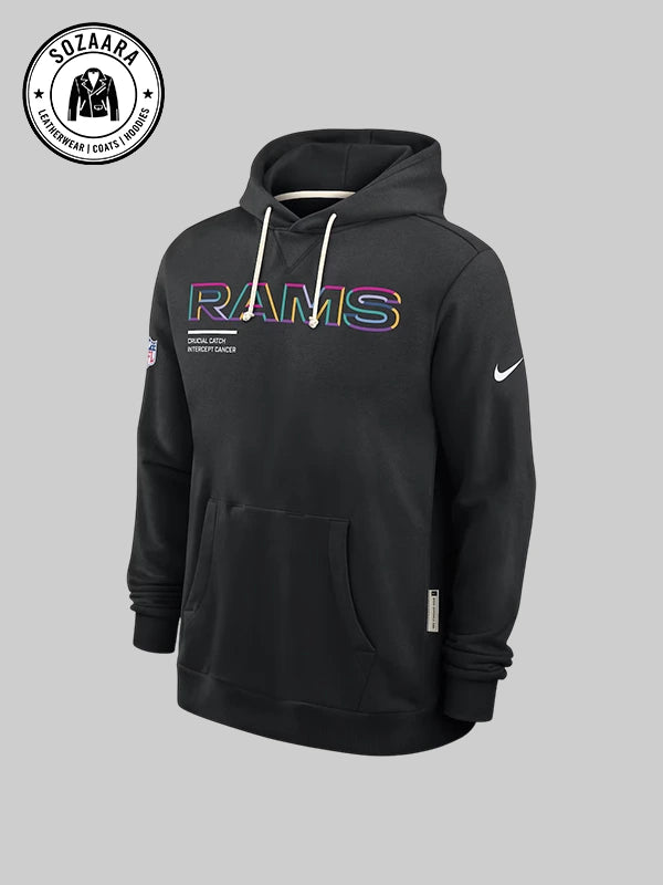 Nike 2025 Crucial Catch Los Angeles Rams Hoodie In Black
