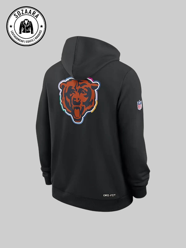 Nike Black Dri Fit Crucial Catch 2025 Hoodie Chicago Bears
