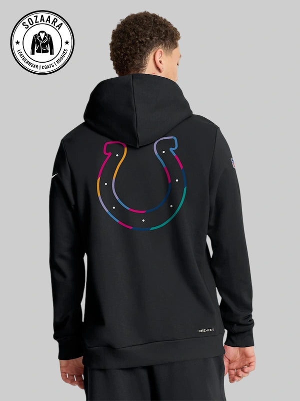 Nike Black Indianapolis Colts Cancer Hoodie 2025 Crucial Catch
