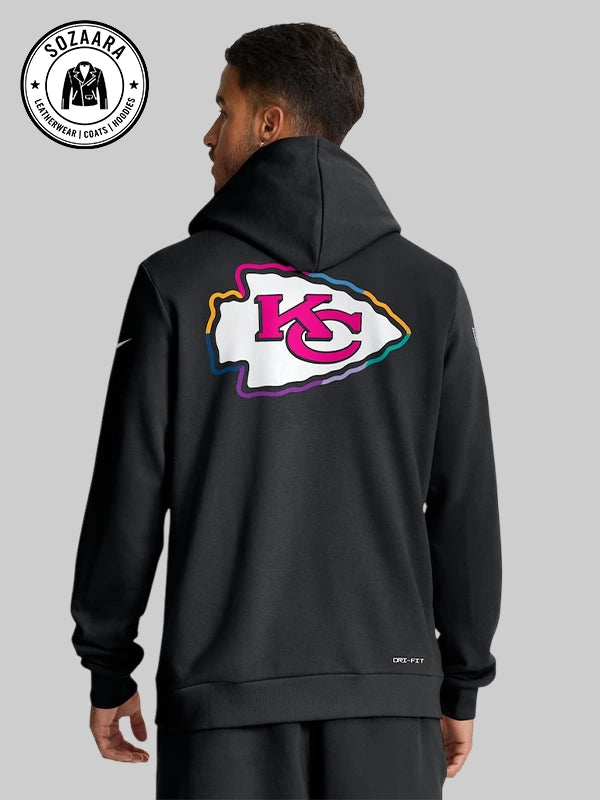 Nike Black Kansas City Chiefs 2025 NFL Crucial Catch Sideline Standard Issue Dri FIT Hoodie

