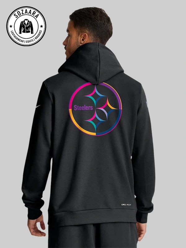 Nike Black Pittsburgh Steelers 2025 NFL Crucial Catch Standard Issue Dri FIT Hoodie
