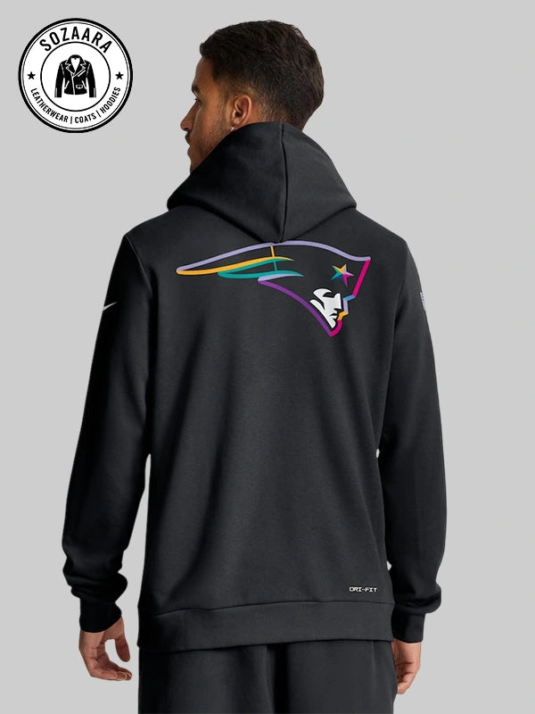 Nike Crucial Catch 2025 New England Patriots Cancer Sweatshirt
