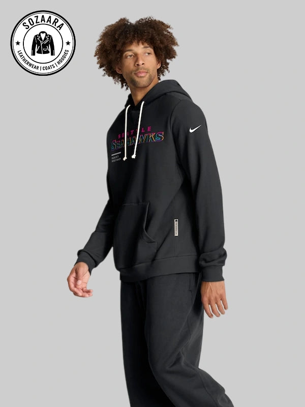 Nike Dri Fit Crucial Catch 2025 Seattle Seahawks Cancer Sweatshirt
