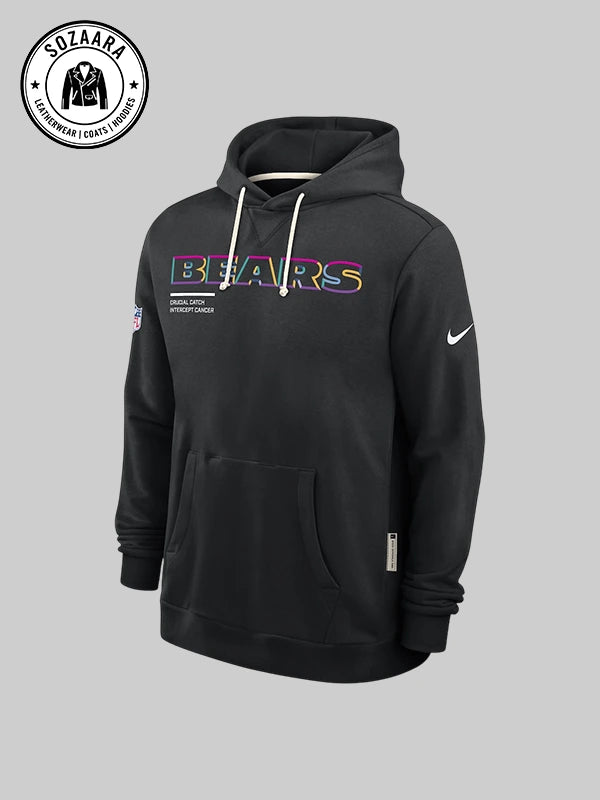 Nike NFL 2025 Crucial Catch Chicago Bears Hoodie In Black
