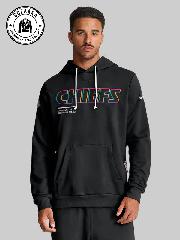 Nike NFL Cancer Awareness Kansas City Chiefs Hoodie 2025 Crucial Catch
