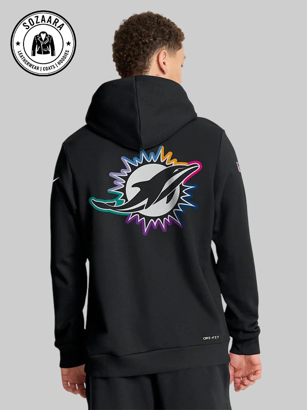 Nike NFL Crucial Catch 2025 Miami Dolphins Cancer Sweatshirt
