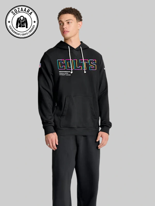 Nike NFL Indianapolis Colts Crucial Catch 2025 Sideline Standard Dri Fit Hoodie
