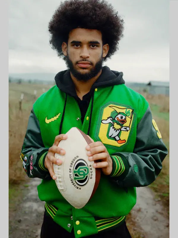 Nike Oregon Grateful Ducks Lettermens Jacket