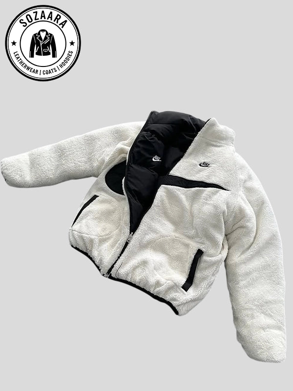 Nike Reversable Puffer Jacket Black and White