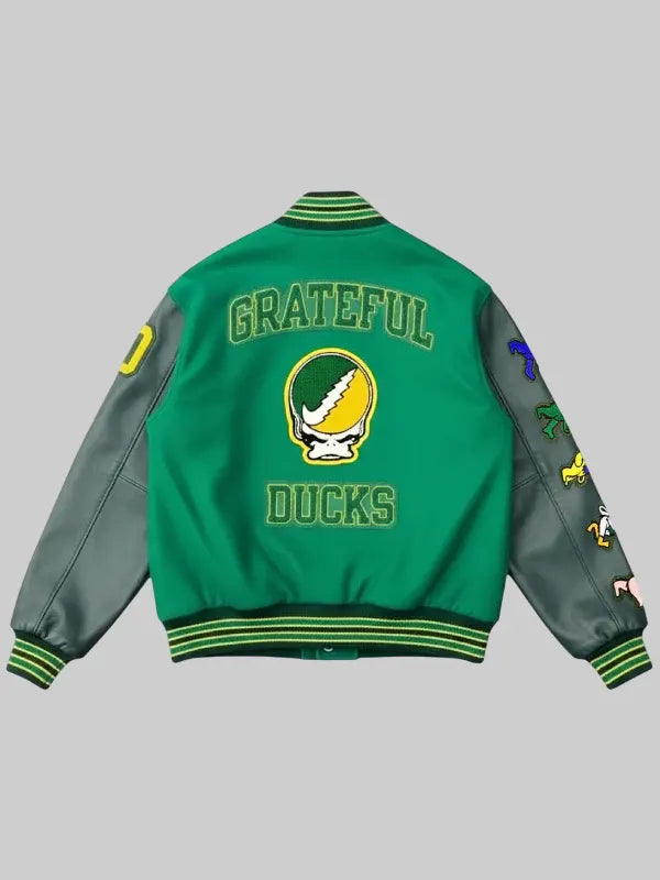 Nike x Class Trip Grateful Ducks Lettermens Jacket Green