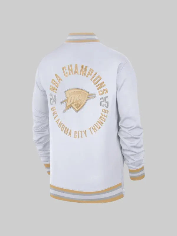 OKC Thunder Nike 2025 Champions Banner Raising Ceremony White Jacket