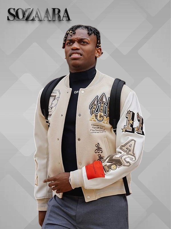 Off White AC Milan Abloh Varsity Jacket