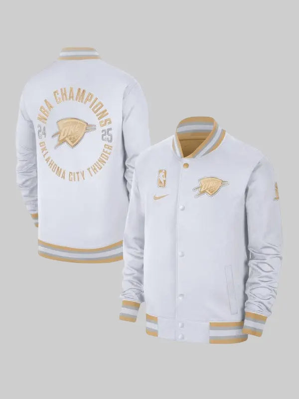 Oklahoma City Thunder Nike 2025 Champions Banner Raising Ceremony Jacket
