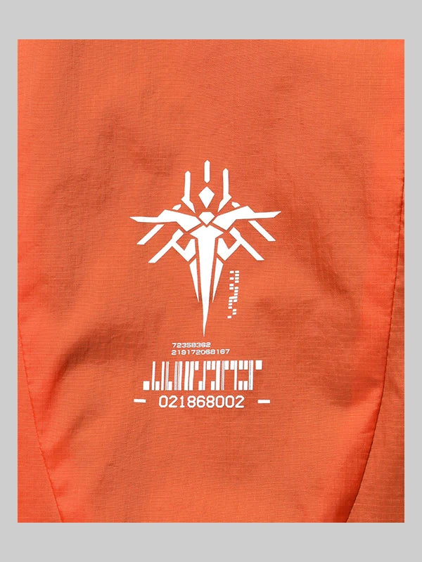 Orange and Black Hooded Death Stranding 2 x F.C.Real Bristol Utility Jacket