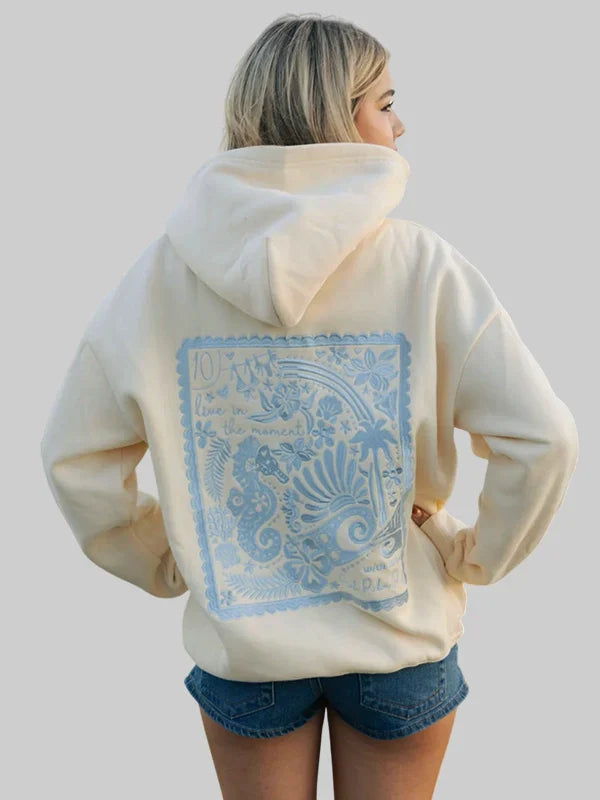 PPP X Embreigh Live in the Moment Hoodie Cream