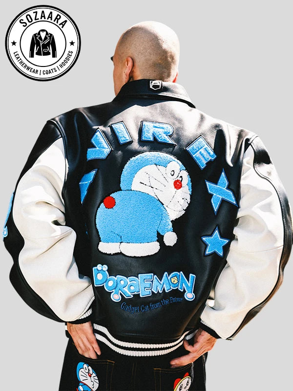Palace Doraemon Avirex Leather Jacket