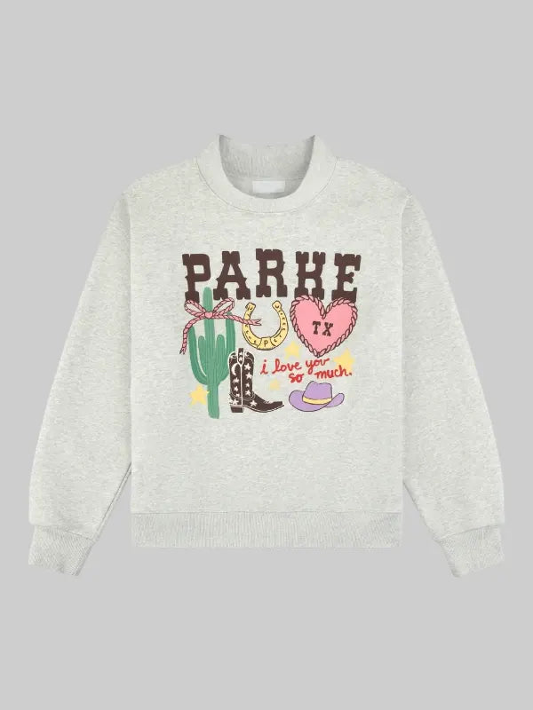 Parke Texas Graphic Mockneck Sweatshirt