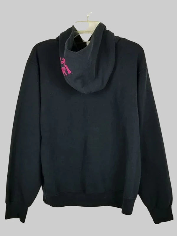Pink Monster Black Pullover Hoodie