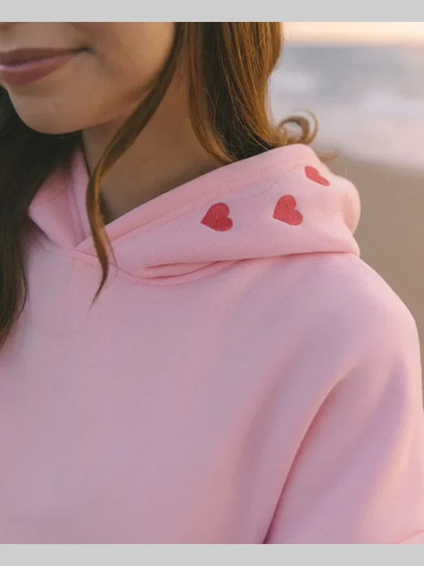 Pink Palm Puff Chasing Sunsets Pink Hoodie