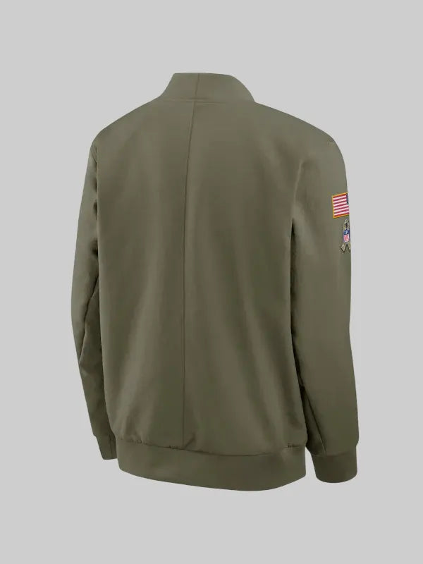 Pittsburgh Steelers Nike 2025 Salute to Service Bomber Jacket Olive
