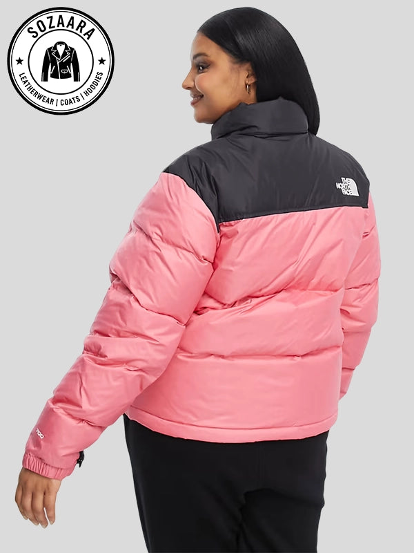 Plus Size Puffer The North Face Pink Womens Jacket