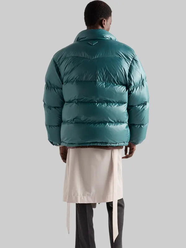 Prada Blue Down Puffer Jacket 
