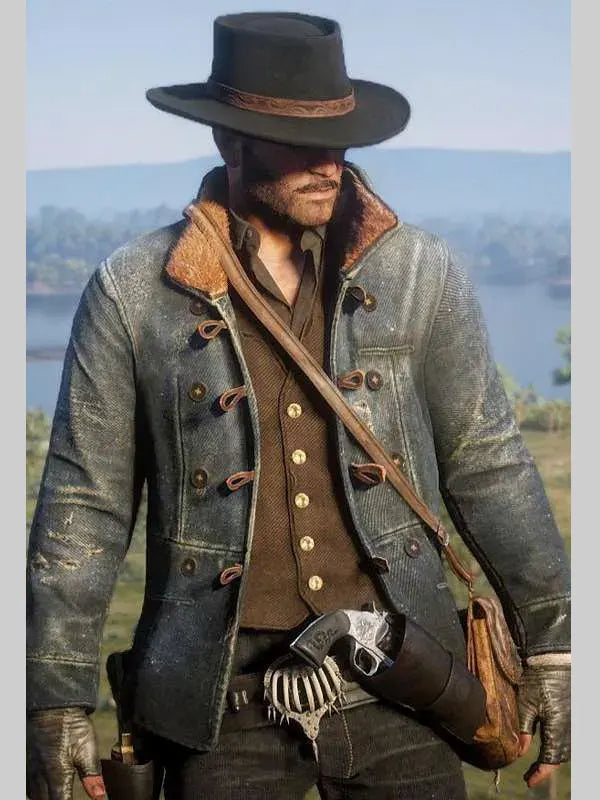 Red Dead Redemption 2 Video Game Pearson Scout Blue Leather Jacket