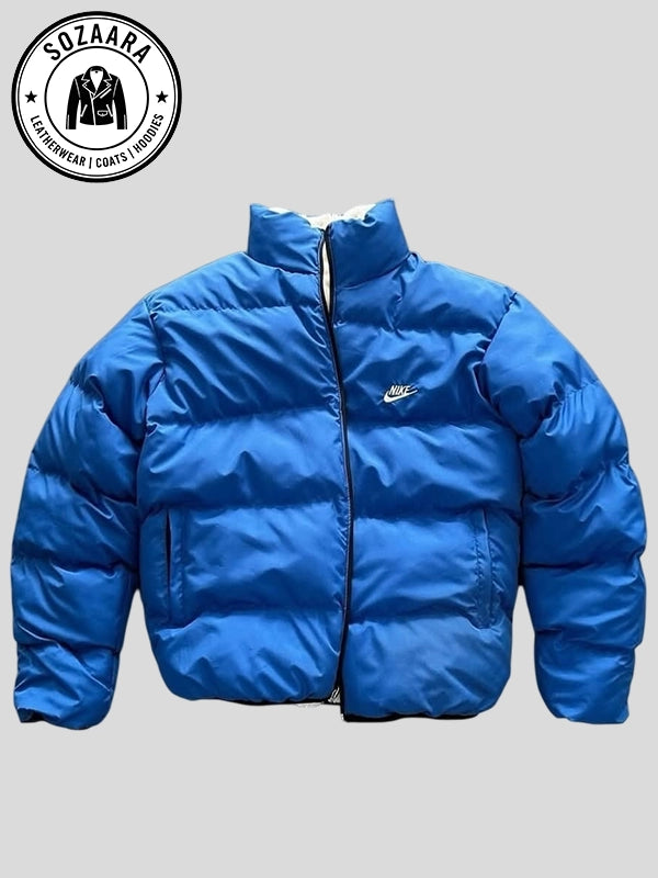 Reversible Nike Blue and White Puffer Jacket