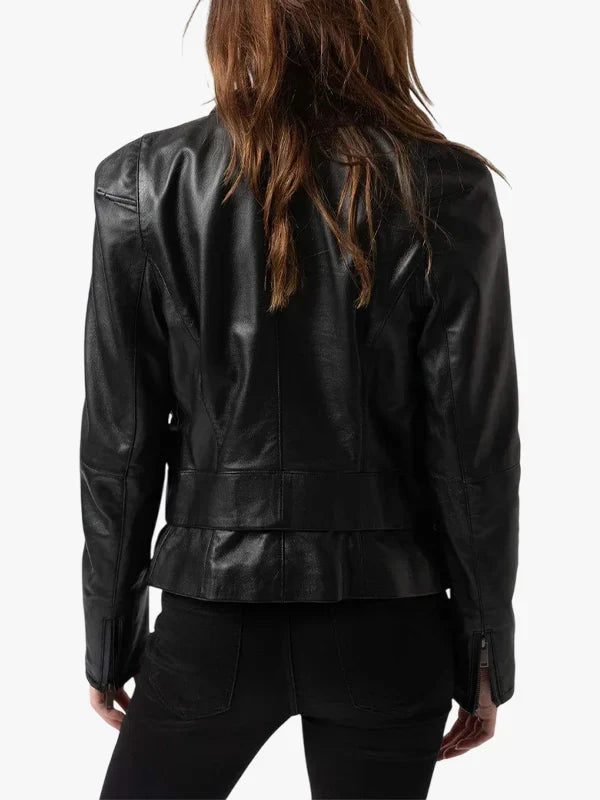 Saint and Sofia Blane Black Leather Jacket