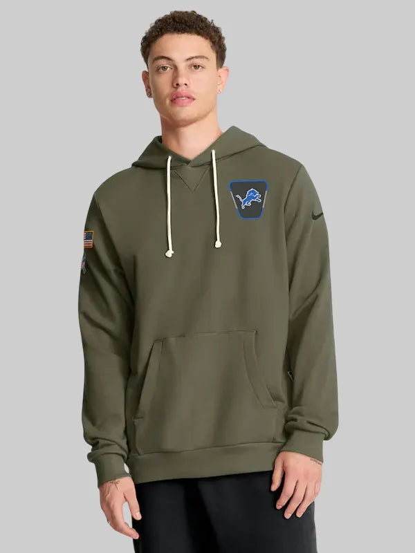 Salute to Service 2025 Nike Detroit Lions Dri Fit Hoodie