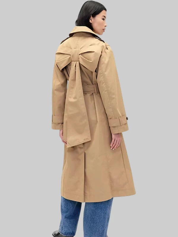 Sandy Liang Gap Bow-Back Trench Coat
