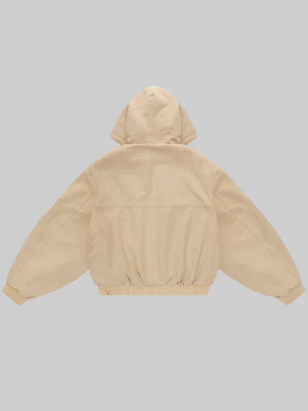 Shige 15oz Canvas Bomber Shinzo Clasp Jacket Beige