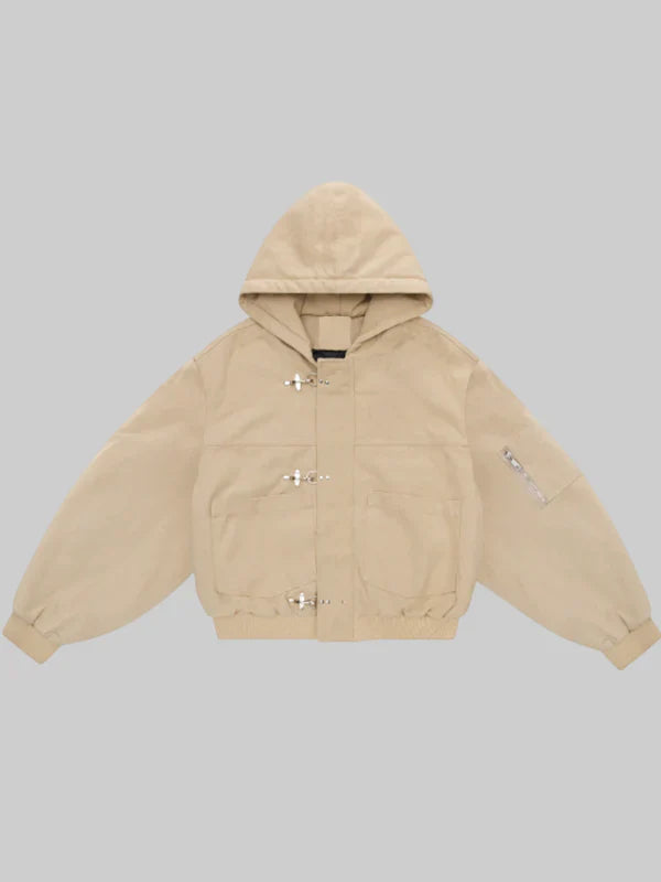 Shinzo Clasp Bomber Jacket Khaki