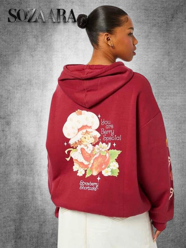 Skinnydip x Strawberry Shortcake Red Hoodie