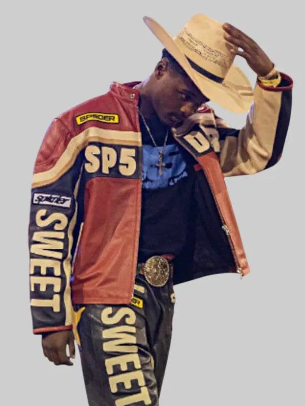 Sp5der Sweet Tooth Rodeo Young Thug Leather Jacket