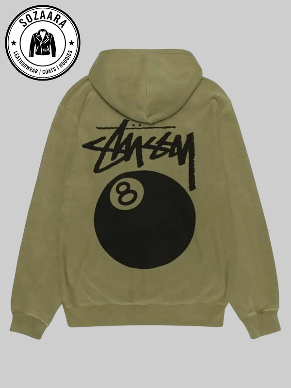Stussy 8 Ball Fade Hoodie Green