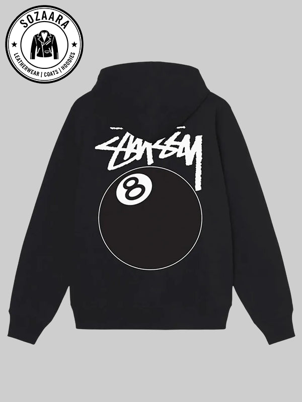 Stussy 8 Ball Hoodie Black
