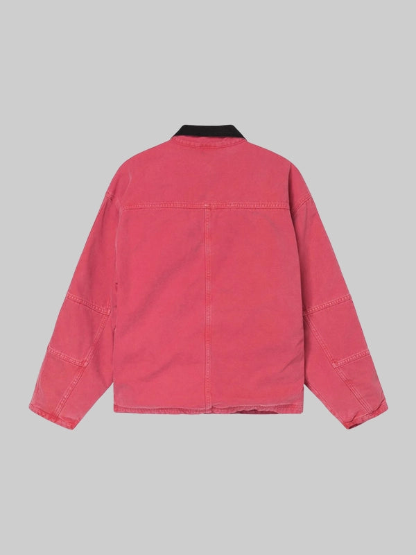 Stussy PInk Washed Canvas Jacket