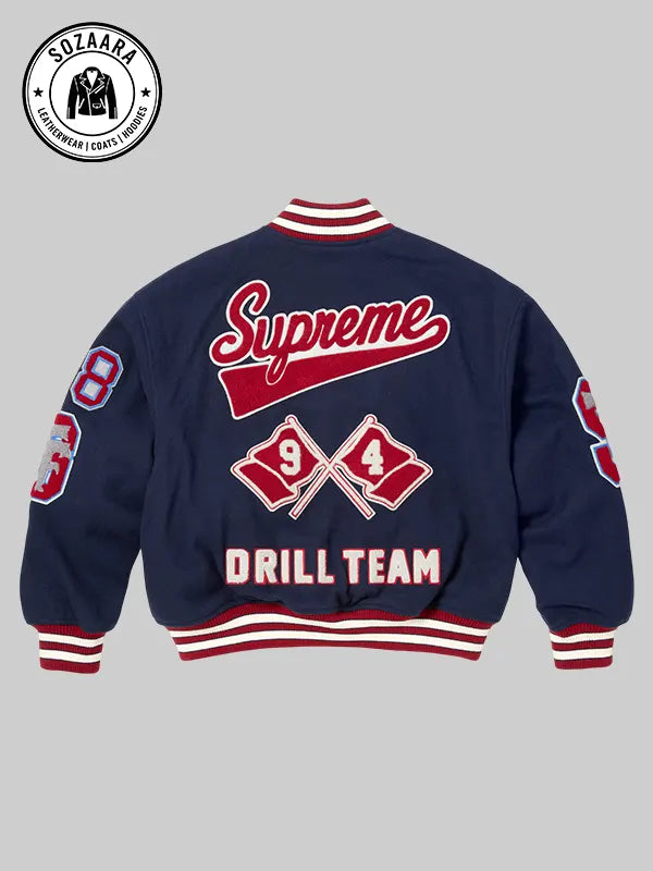 Supreme Drill Team Jacket Navy Varsity