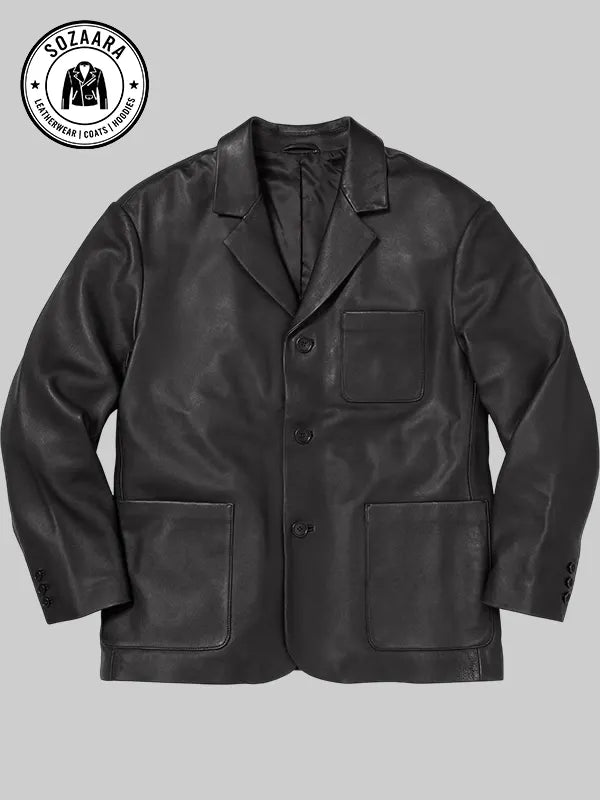 Supreme Leather Blazer Black