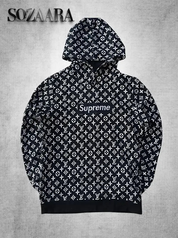 Supreme Louis Vuitton Hoodie Black