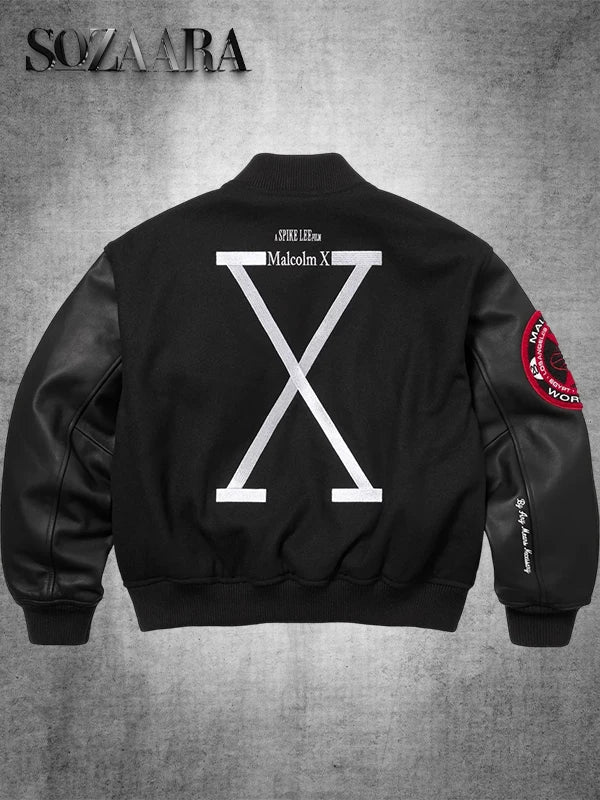 Supreme x 40 Acres Malcolm Varsity Black Jacket