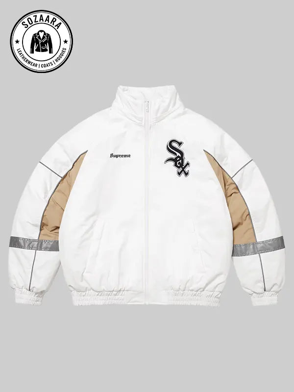 Supreme x Chicago White Sox Stadium Jacket White