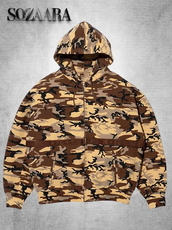 Supreme x Marithe Francois Girbaud Camo Zip Up Hooded Sweatshirt